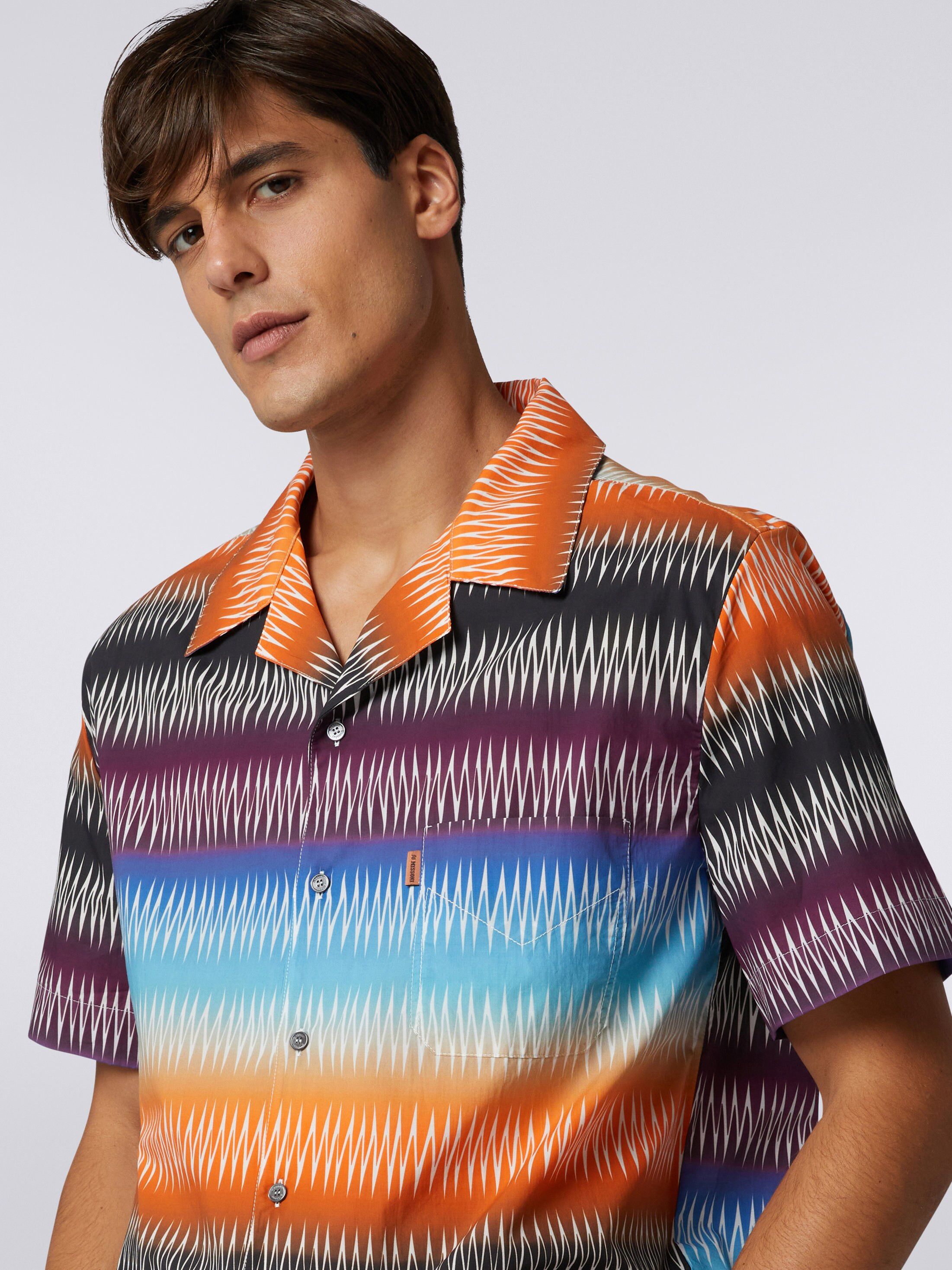 Missoni o1mle1025 Zigzag Print Short Sleeved Shirt in Multicolor Size US S / EU 44-46 / 1 - 4 Thumbnail