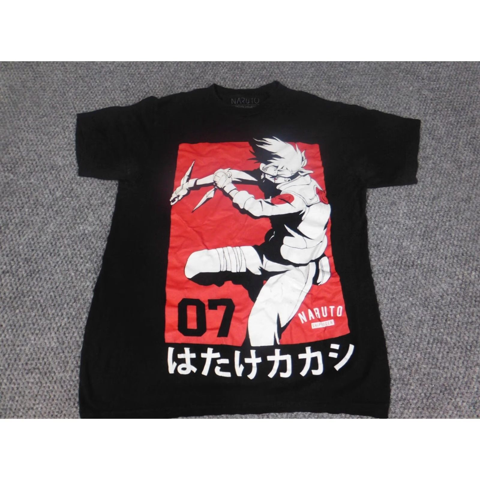 Vintage Naruto Shirt Short Sleeve Regular S Black Crew Neck Cotton Kakashi Graphic Mens Logo T-Shirt Size US S / EU 44-46 / 1 - 2 Thumbnail