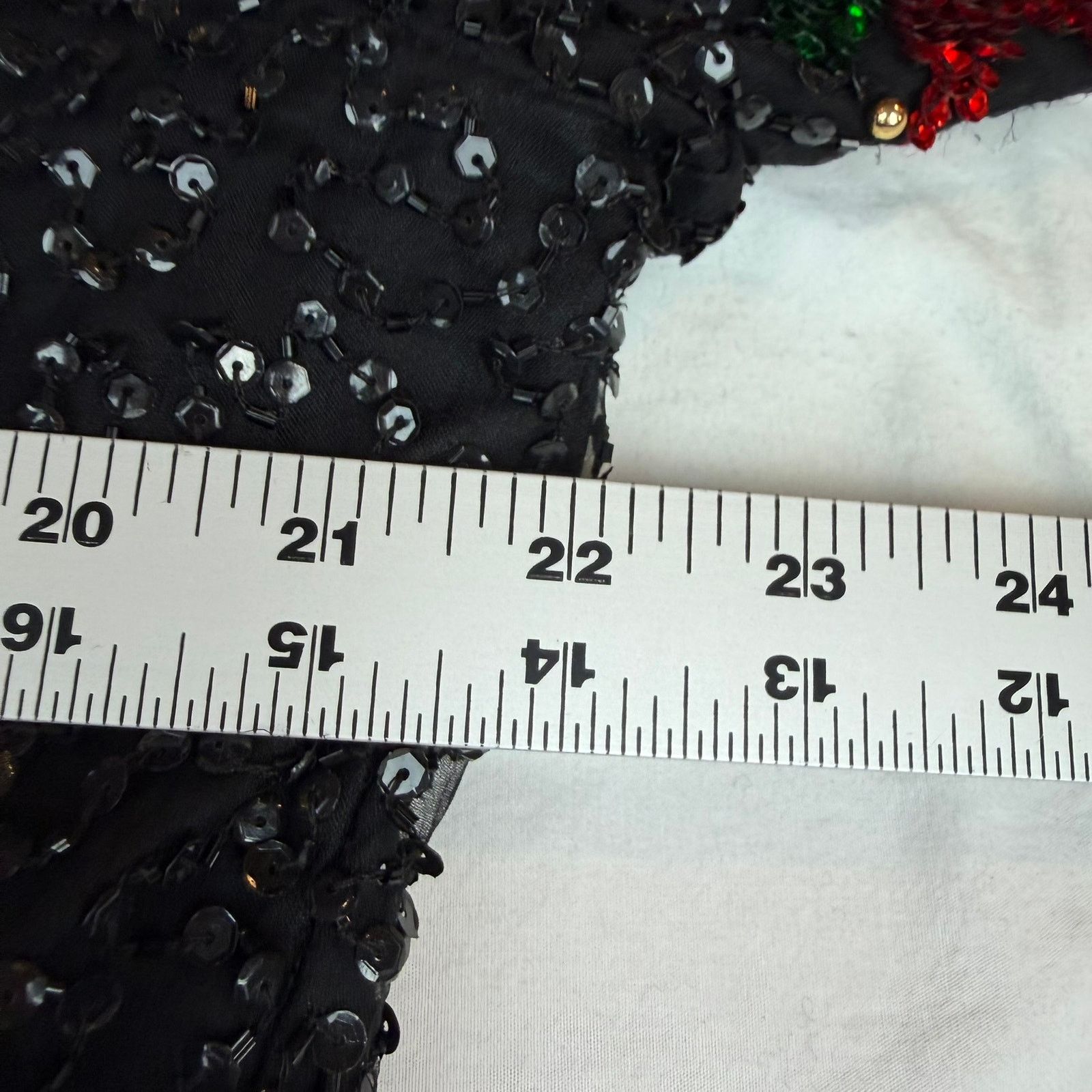 Other Vintage Laurence Kazar Black Sequin Dress Poinsettia Small Size XL / US 12-14 / IT 48-50 - 5 Thumbnail