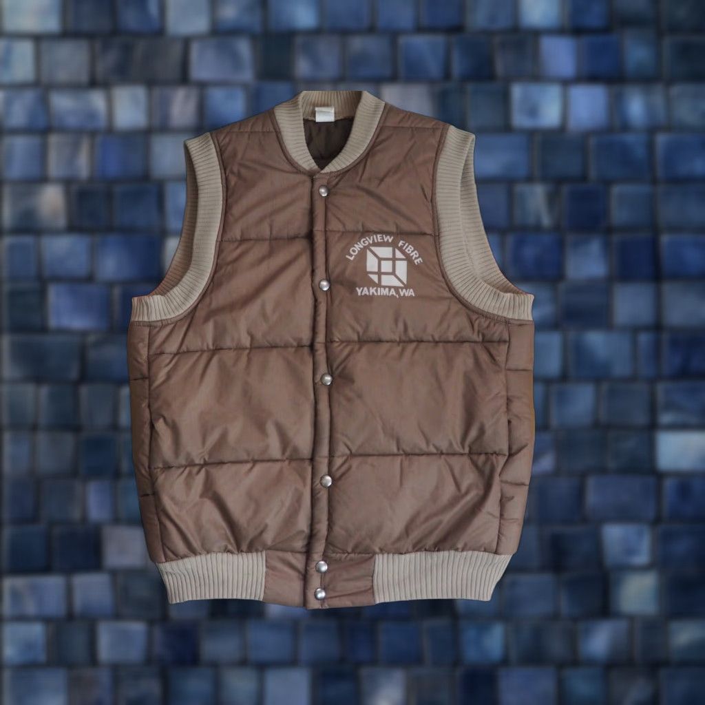 Etro VTG 70s Puffer Vest Yakima WA PNW Retro Nylon USA Mens M Brown Short Long? Size US M / EU 48-50 / 2 - 1 Thumbnail
