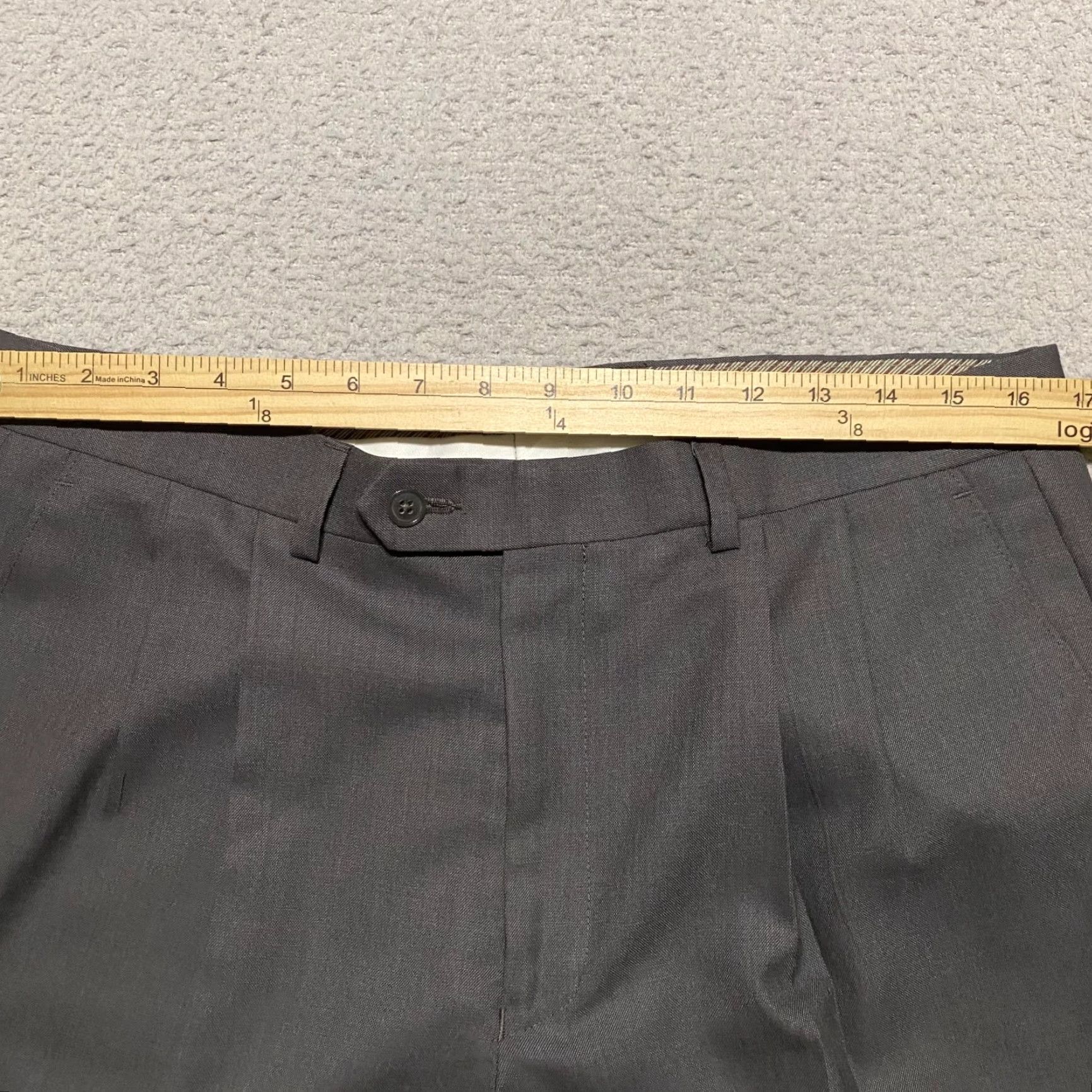Ralph Lauren Lauren Ralph Lauren Mens Dress Pants Gray Straight Pleated 34x32 Regular Front Front Style Pants Men Gray Leather? Size US 34 / EU 50 - 7 Thumbnail
