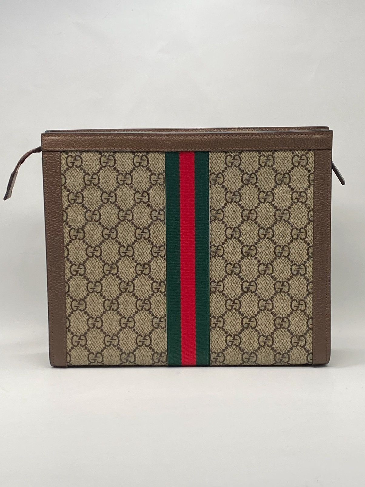 Gucci Gucci GG Supreme Fabric clutch with iconic Web Band Size ONE SIZE - 7 Thumbnail