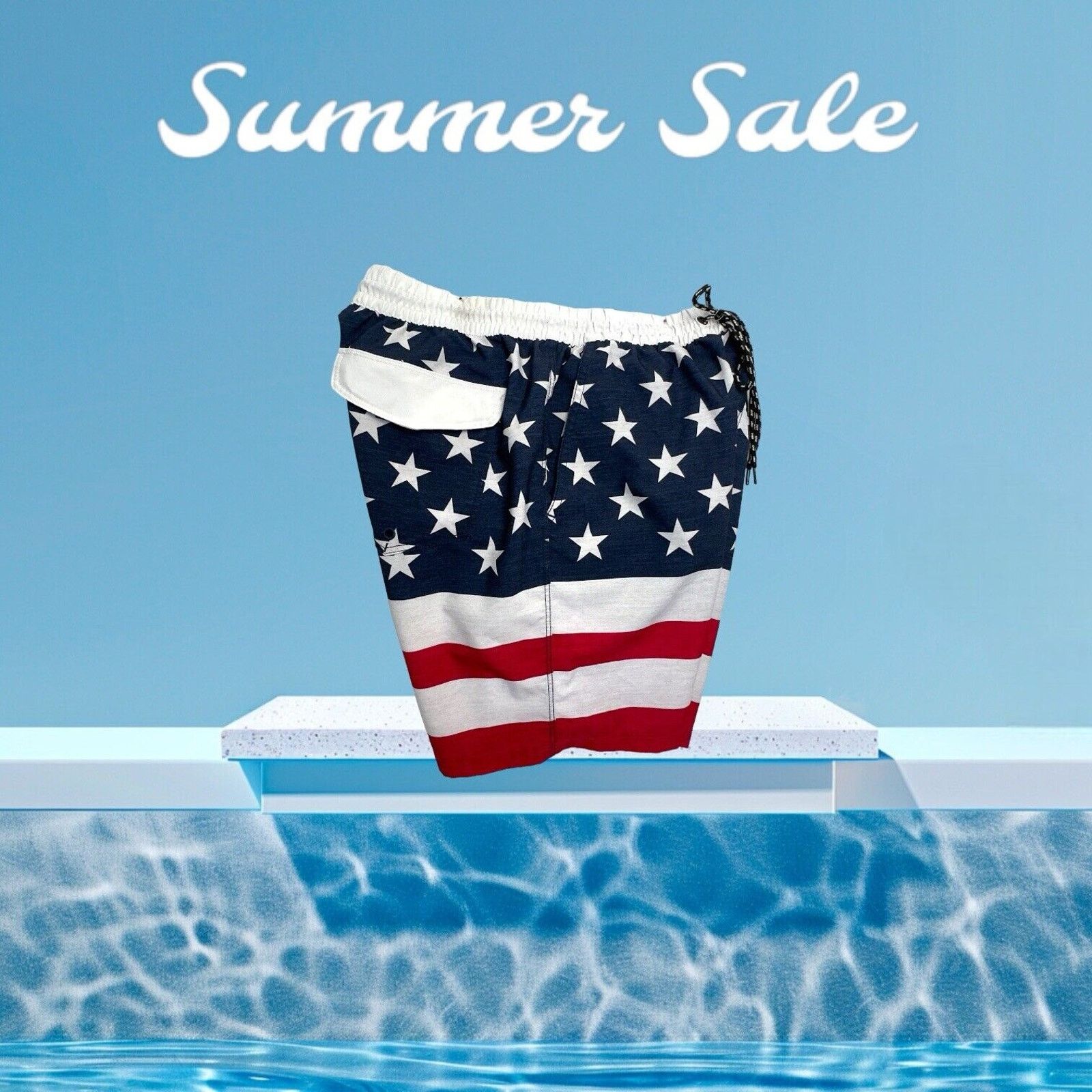 Hurley Hurley Swin Board Shorts M Red White And Blue Stars Stripes Size US 26 / EU 42 - 4 Thumbnail