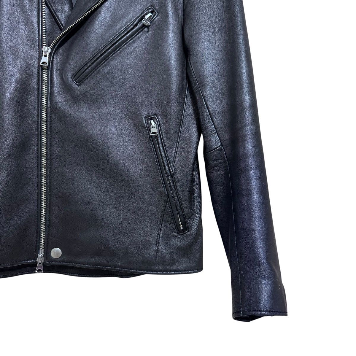 STUDIOUS Studious Japan Sheepskin Leather Biker Jacket Size US XS / EU 42 / 0 - 6 Thumbnail