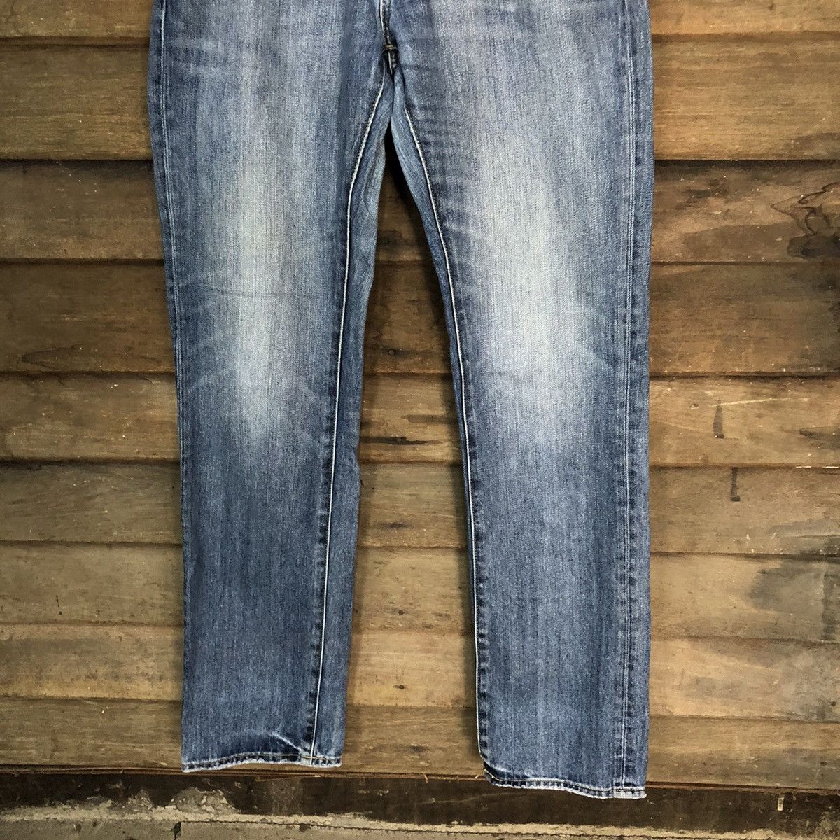 Japanese Brand Uniqlo Jeans vintage ripped faded Blue Denim Pants #7385 Size US 31 - 3 Thumbnail