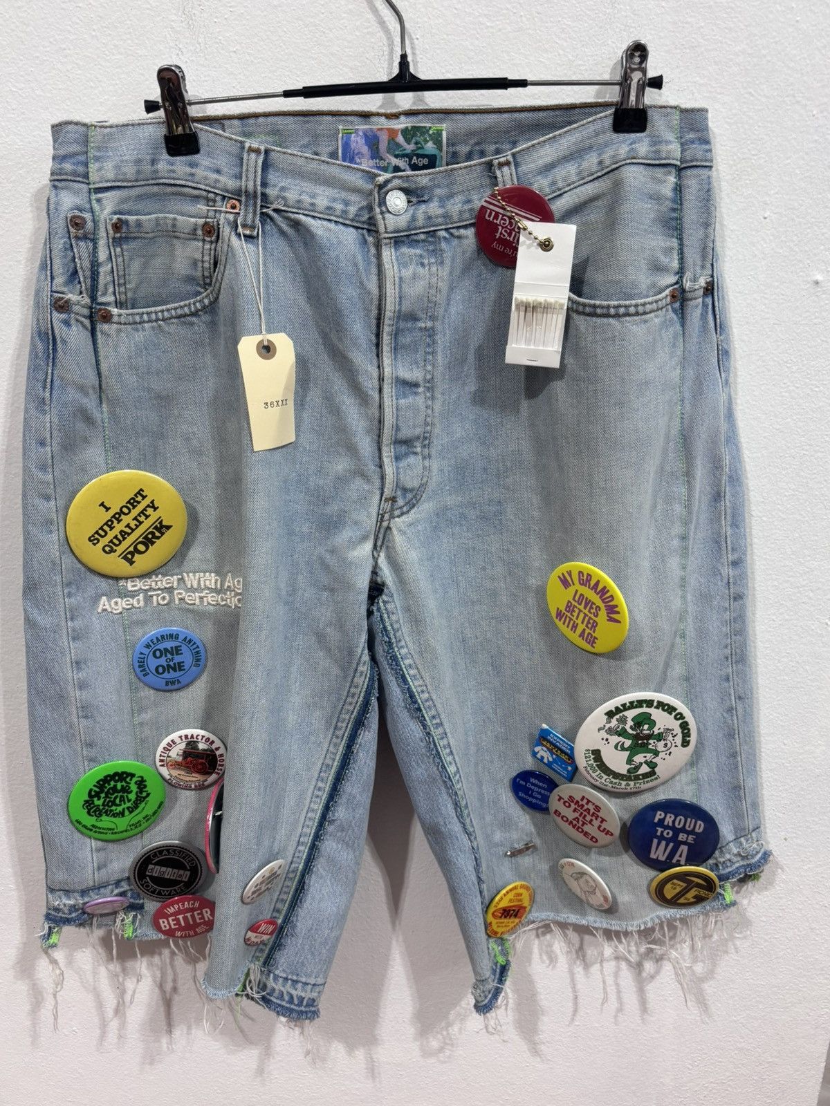 Better With Age Better With Age Denim Pin Shorts Size US 36 / EU 52 - 17 Thumbnail
