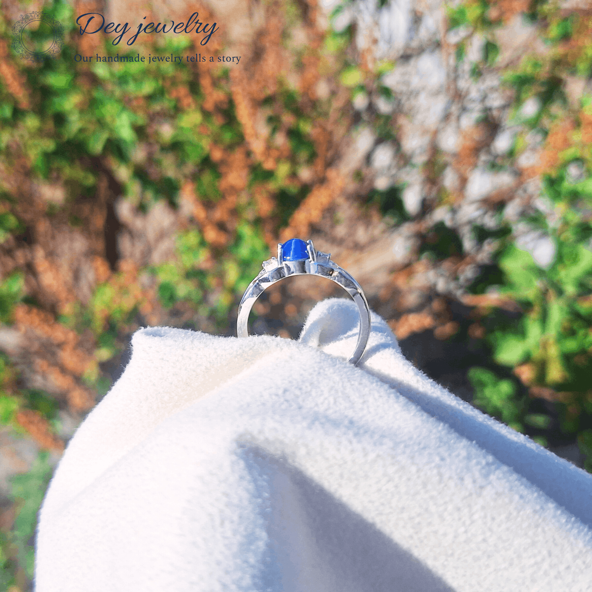 Other Star Blue Sapphire Ring 925 Sterling Silver For Anniversary Size ONE SIZE - 5 Thumbnail