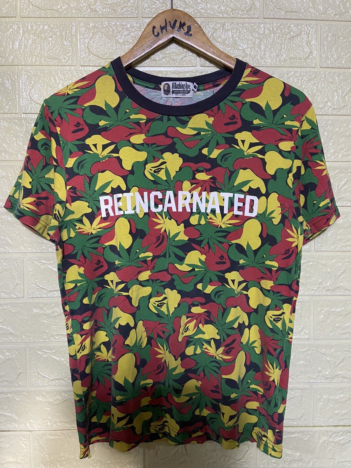 image of Bape X Snoop Dogg Tee in Green, Men's (Size Medium)