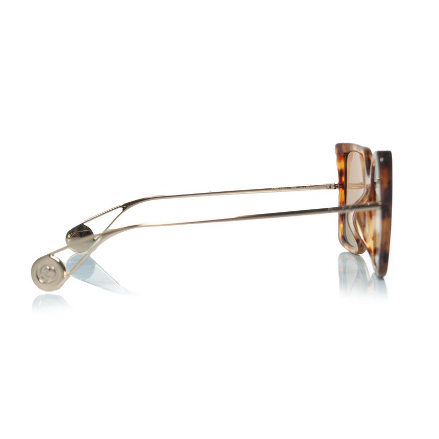 Gucci Gucci, Brown oversized Havana sunglasses Size ONE SIZE - 3 Thumbnail