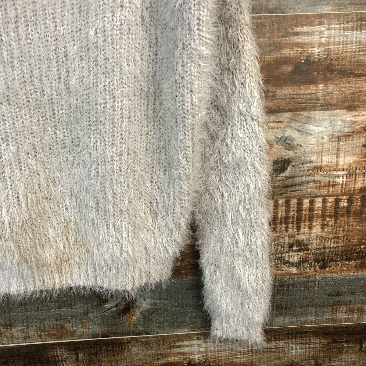 Homespun Knitwear × Japanese Brand DL H&M Grey Mohair shaggy fur Knitwear #C032 Size M / US 6-8 / IT 42-44 - 8 Thumbnail