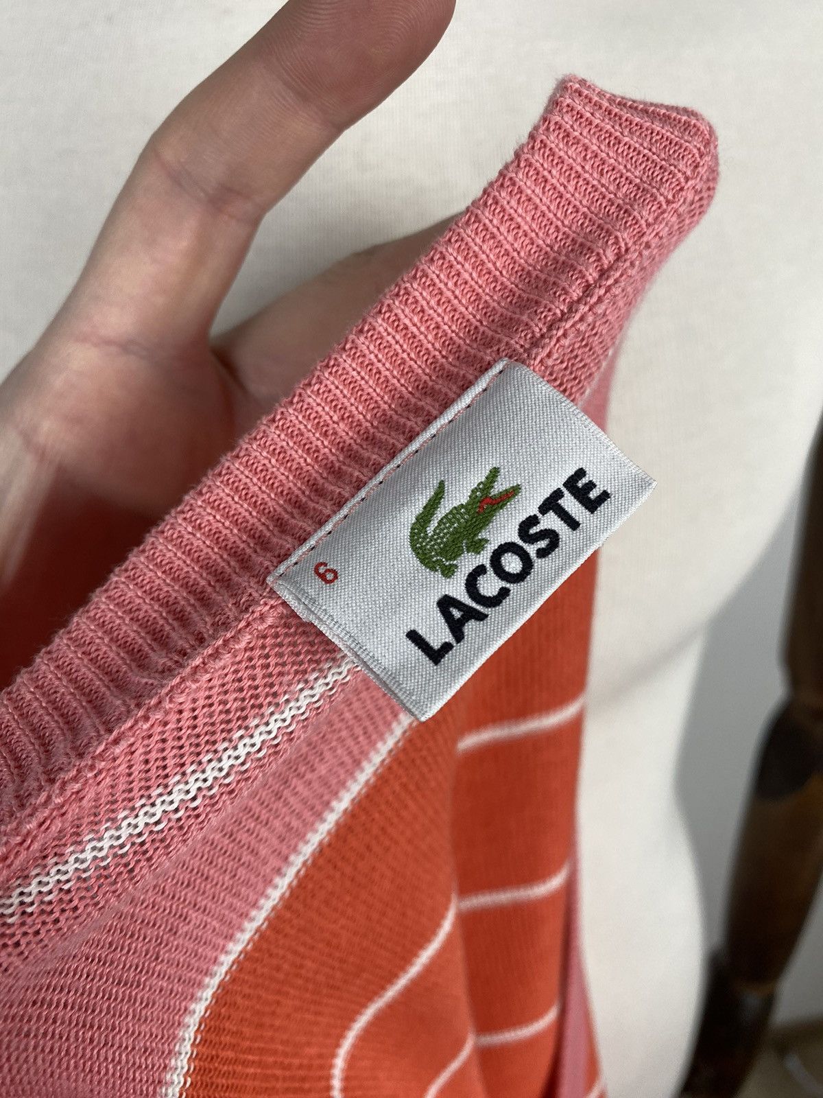 Lacoste × Vintage Men’s Vintage Lacoste V-Neck Sweater size 6 Size US XL / EU 56 / 4 - 6 Thumbnail