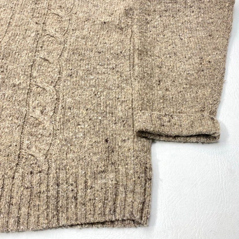 Vintage VINTAGE Henry Cotton's Sweater Crew Neck Cable Knit Size L Brown Wool Alpaca Blend Size US L / EU 52-54 / 3 - 4 Thumbnail