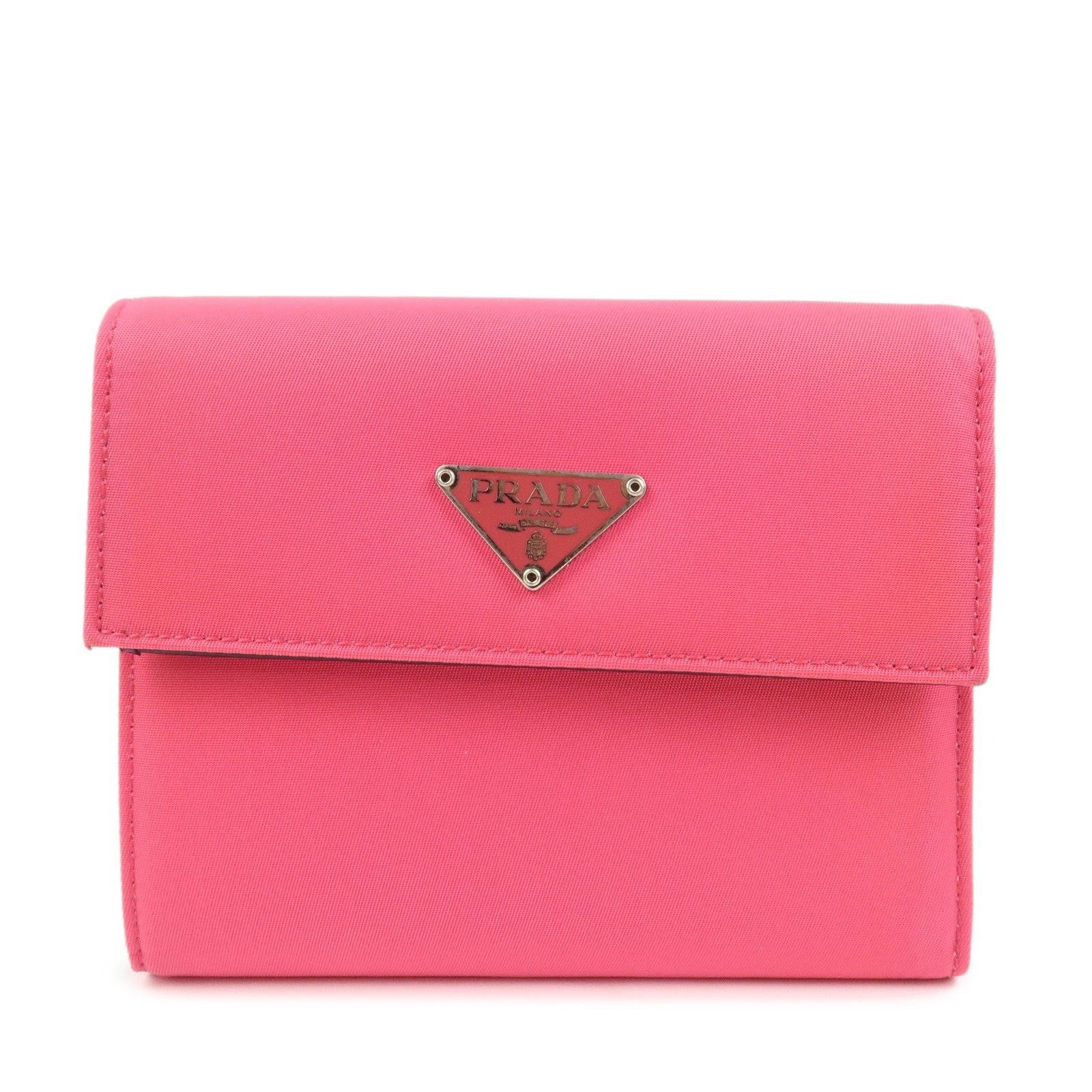 Prada Prada Tessuto Nylon Compact Wallet Pink Size ONE SIZE - 1 Thumbnail