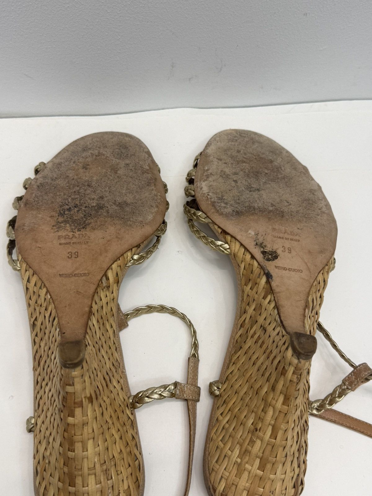 Prada Prada Paper Straw Heels Size US 9 / IT 39 - 3 Thumbnail
