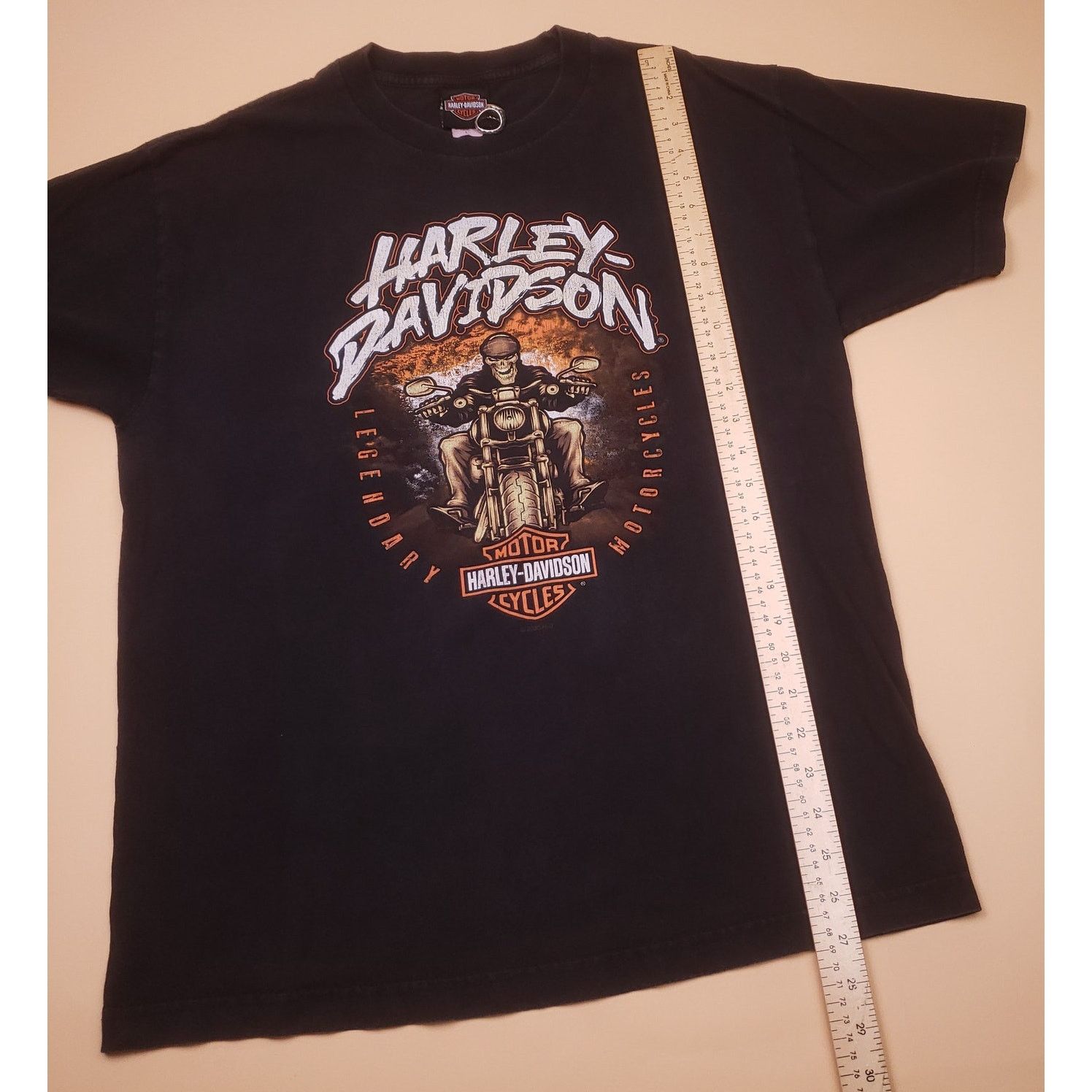 Harley Davidson Mens y2k Harley Davidson Sanford FL Skeleton Biker Tee L Size US L / EU 52-54 / 3 - 10 Thumbnail