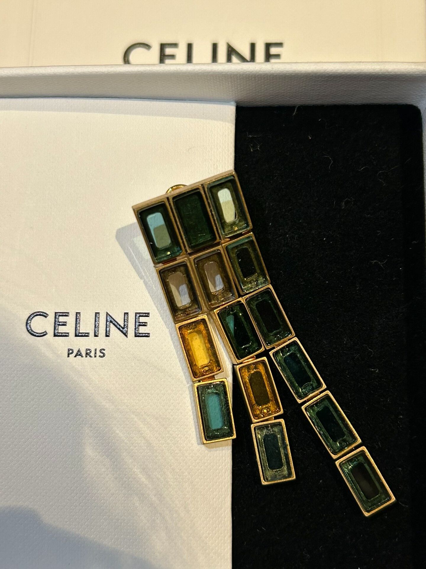 Celine Celine Colorful Glass Earrings by Phoebe Philo Size ONE SIZE - 1 Thumbnail