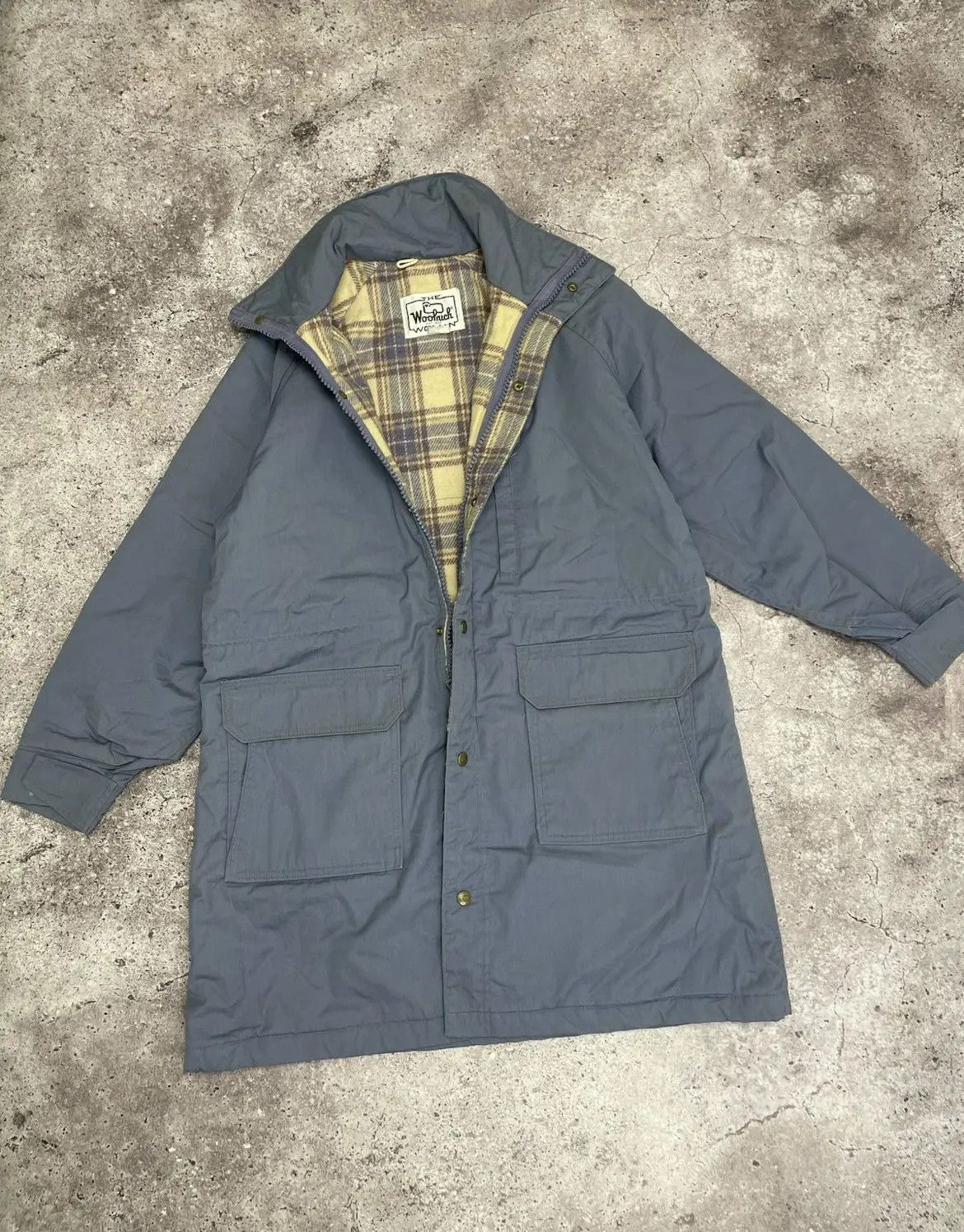 Woolrich Woolen Mills Vintage The Woolrich Woman Blue Long Parka Jacket USA L Size L / US 10 / IT 46 - 1 Thumbnail
