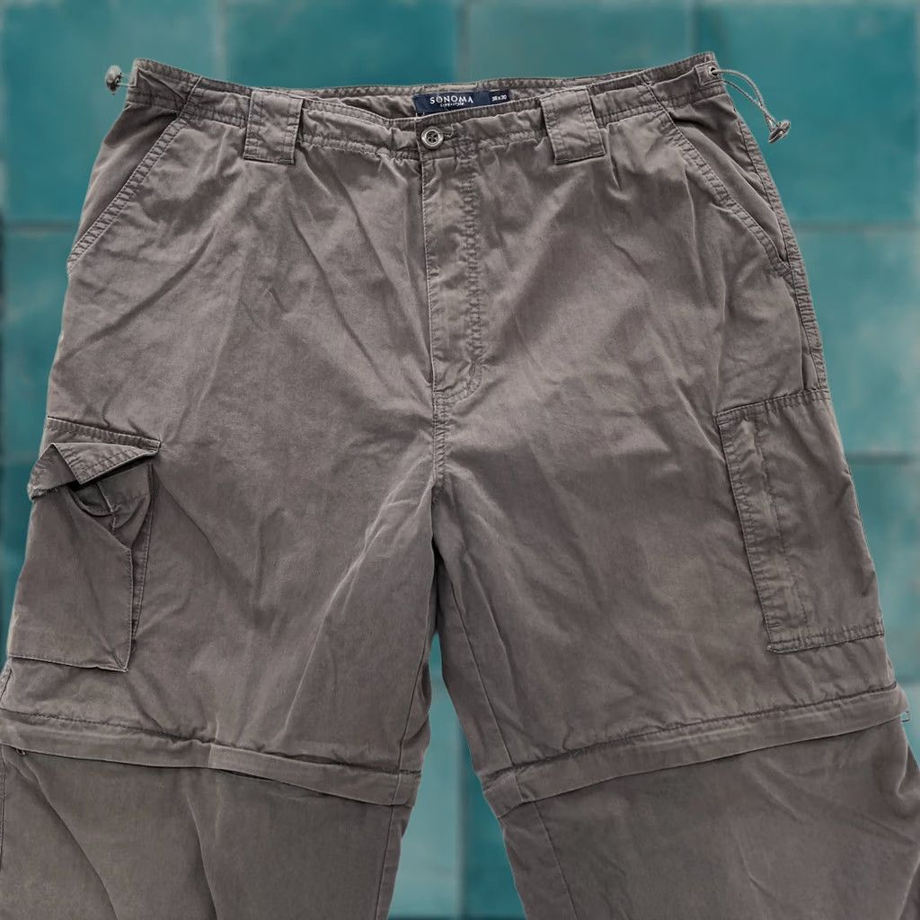 Vintage VINTAGE Sonoma Convertible Cargo Pants Mens 38x30 Brown Nylon Blend Baggy Y2K Pants Mens Brown Cargo Convertible Baggy Y2K Size US 38 / EU 54 - 1 Thumbnail