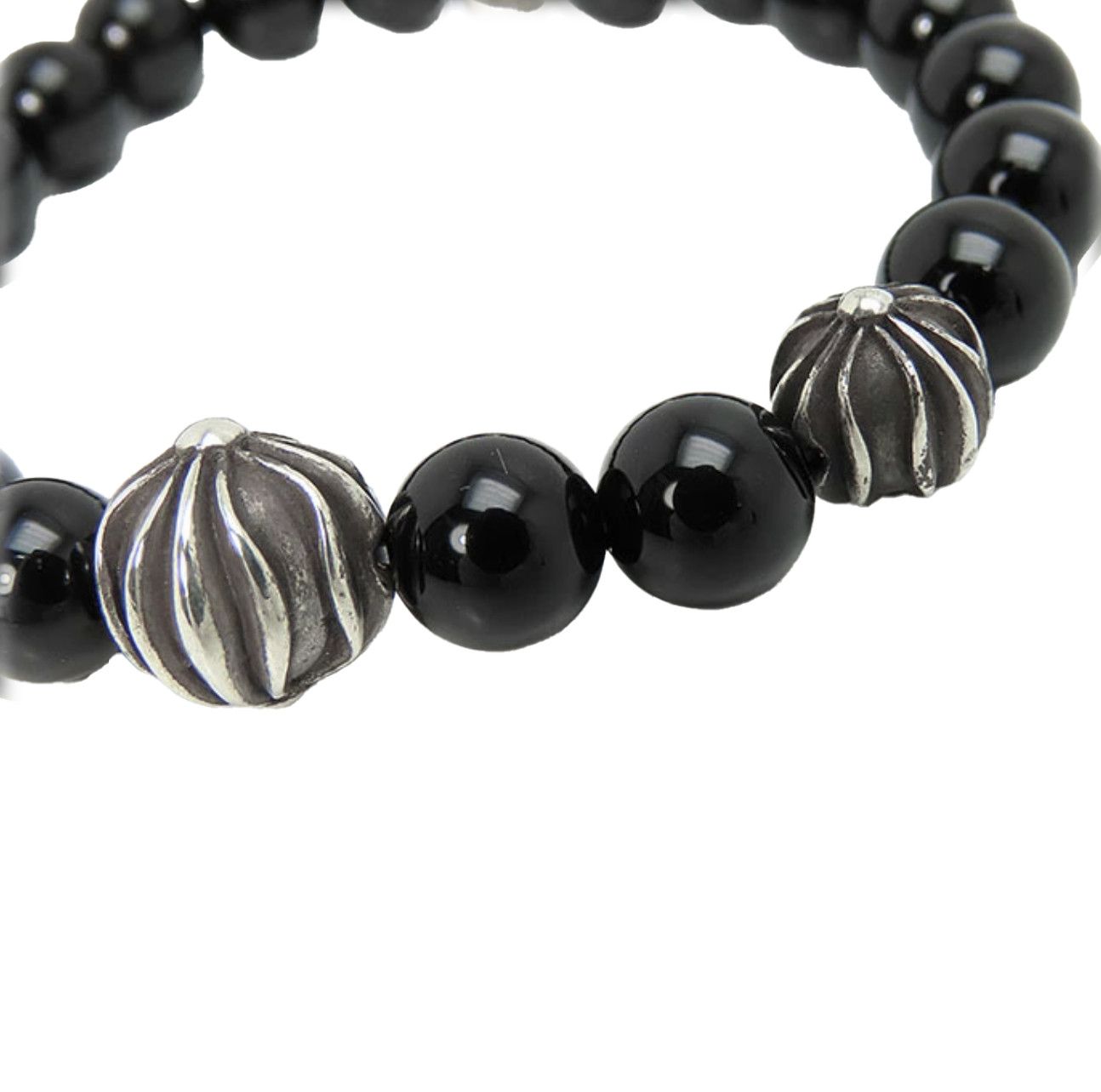 Chrome Hearts CHROME HEARTS 6MM CROSS BALL BLACK BEADS BRACELET Size ONE SIZE - 4 Thumbnail
