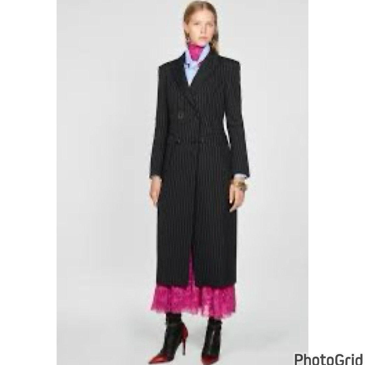 Zara ZARA Pinstriped Blazer Coat Size S / US 4 / IT 40 - 1 Thumbnail
