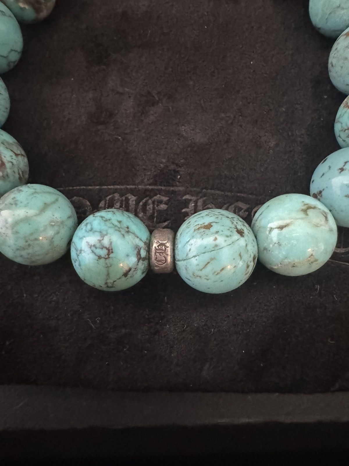Chrome Hearts Chrome Hearts Turquoise Bead Bracelet 12mm Large Size ONE SIZE - 4 Thumbnail