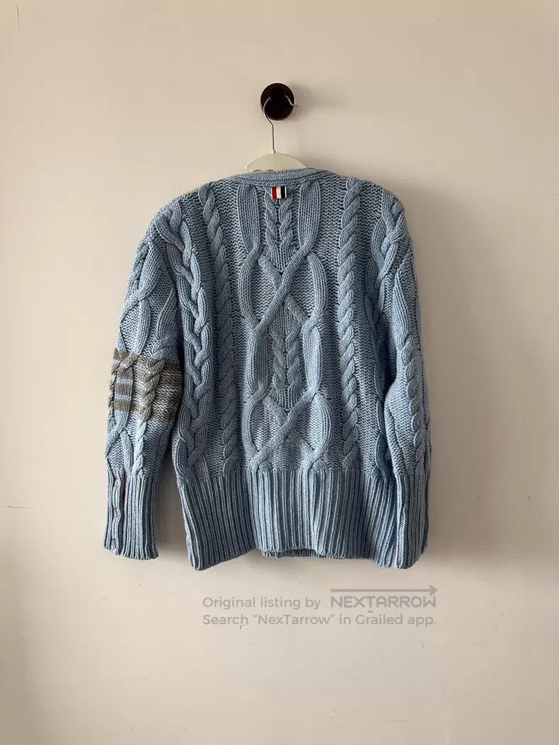 Thom Browne Thom Browne Teal cashmere cardigan Size US M / EU 48-50 / 2 - 2 Thumbnail