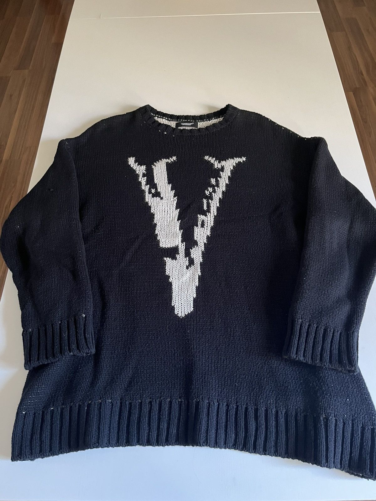 image of Undercover Vlads Knit Sweater in Black, Men's (Size XL)