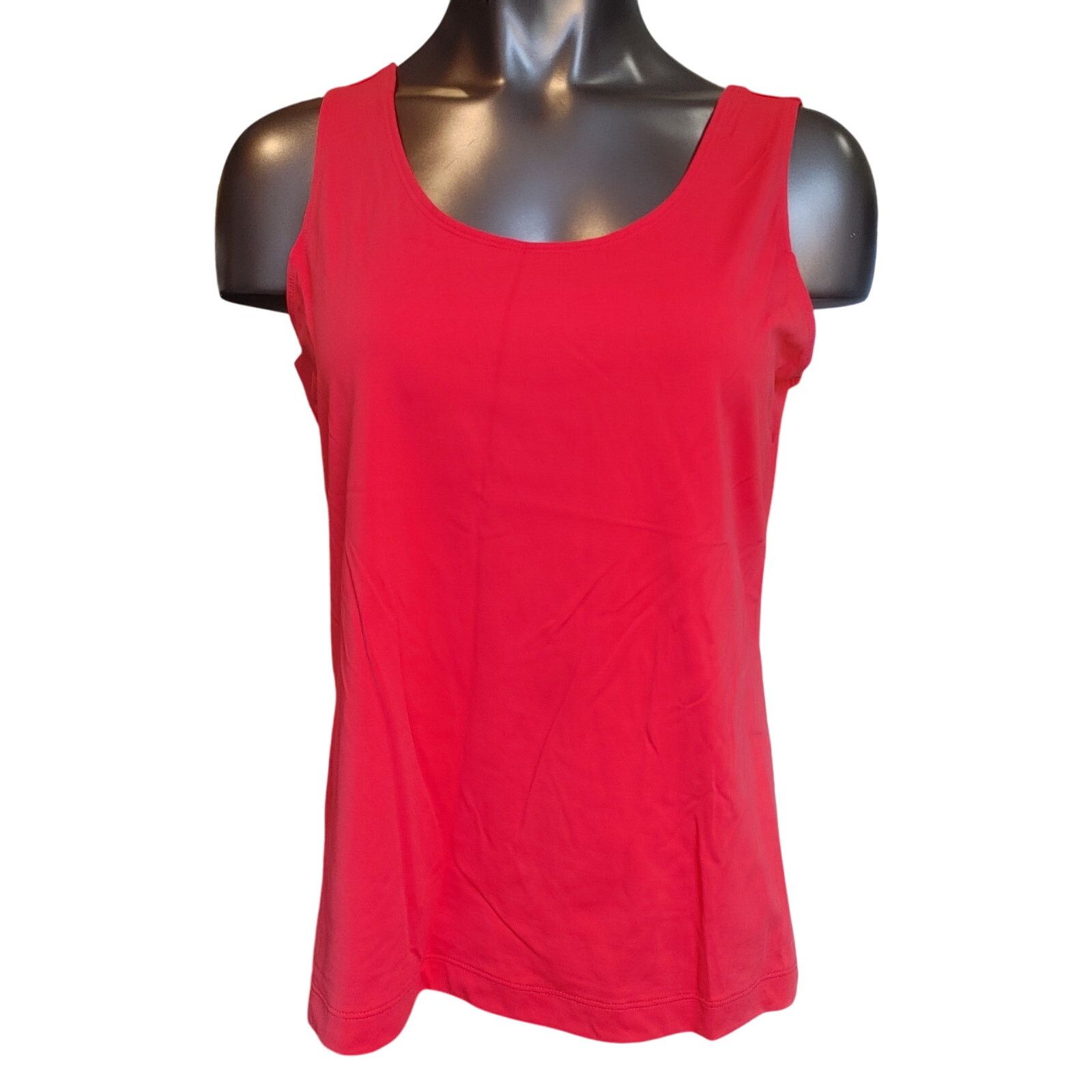 Chicos Chico's Women's 2 Red Round Neck Sleeveless Tank Top Size M / US 6-8 / IT 42-44 - 1 Thumbnail