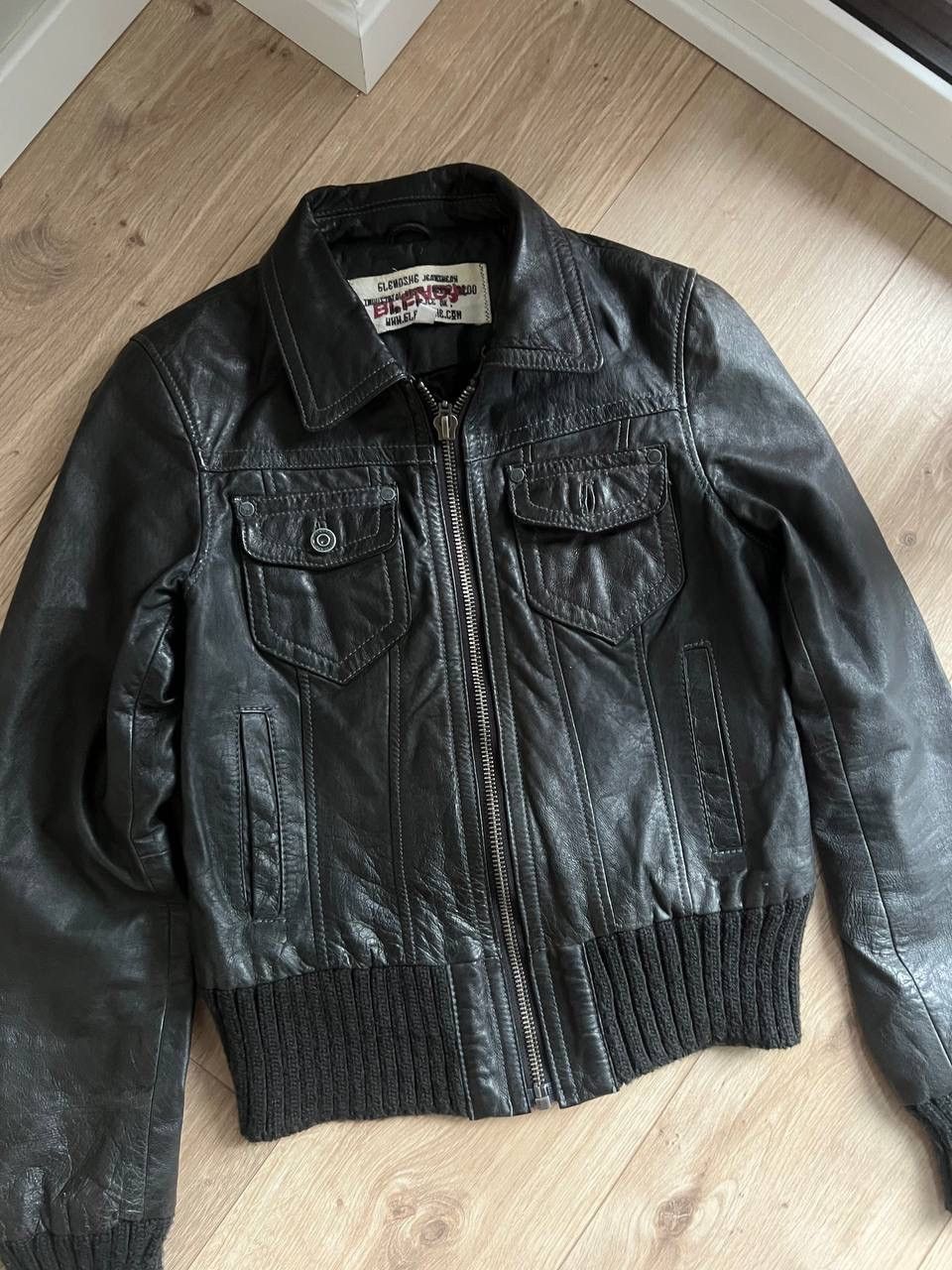 Other Vintage cropped leather jacket y2k bomber swag Size S / US 4 / IT 40 - 3 Thumbnail