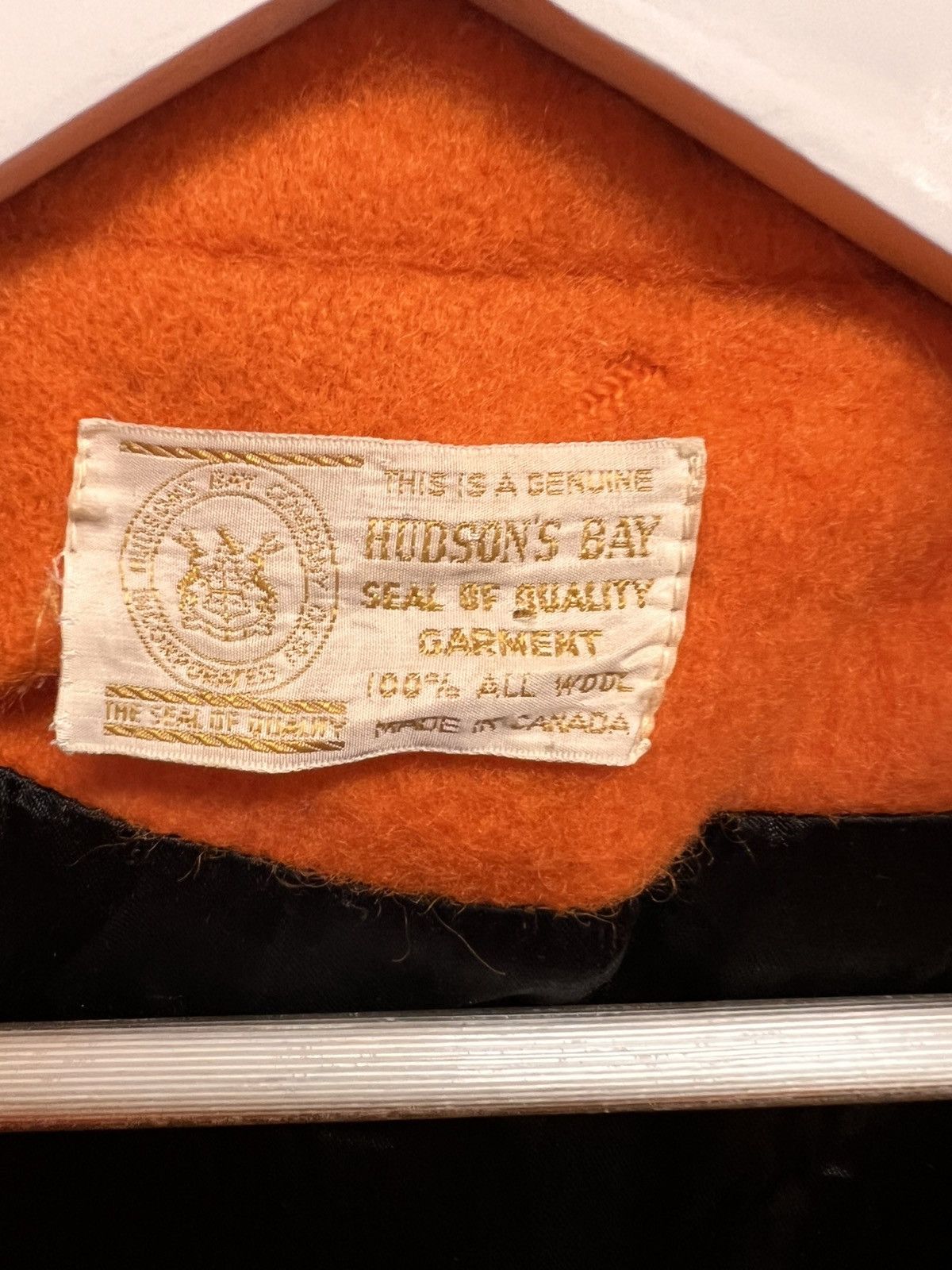 Hudsons Bay × Vintage Hudson’s Bay orange rare coat made in Canada 1940s 100% wool Size M / US 6-8 / IT 42-44 - 5 Thumbnail