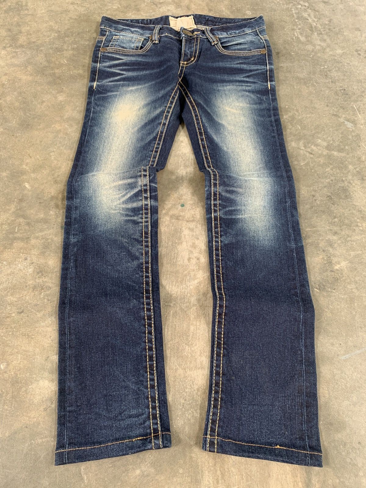 Japanese Brand Lolita whiskered fade skinny jeans vkei style Size 30" / US 8 / IT 44 - 3 Thumbnail