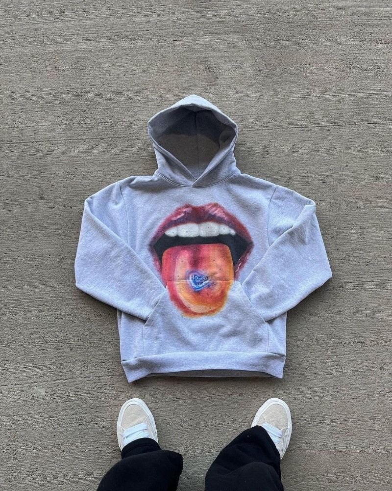 Japanese Brand × Vintage Big Mouth Anime Printed Hoodie Size US XL / EU 56 / 4 - 2 Thumbnail