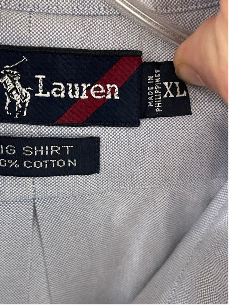 Polo Ralph Lauren × Ralph Lauren Men's Ralph Lauren XL LT Blue Casual Button Down Big Shirt Size US XL / EU 56 / 4 - 4 Thumbnail