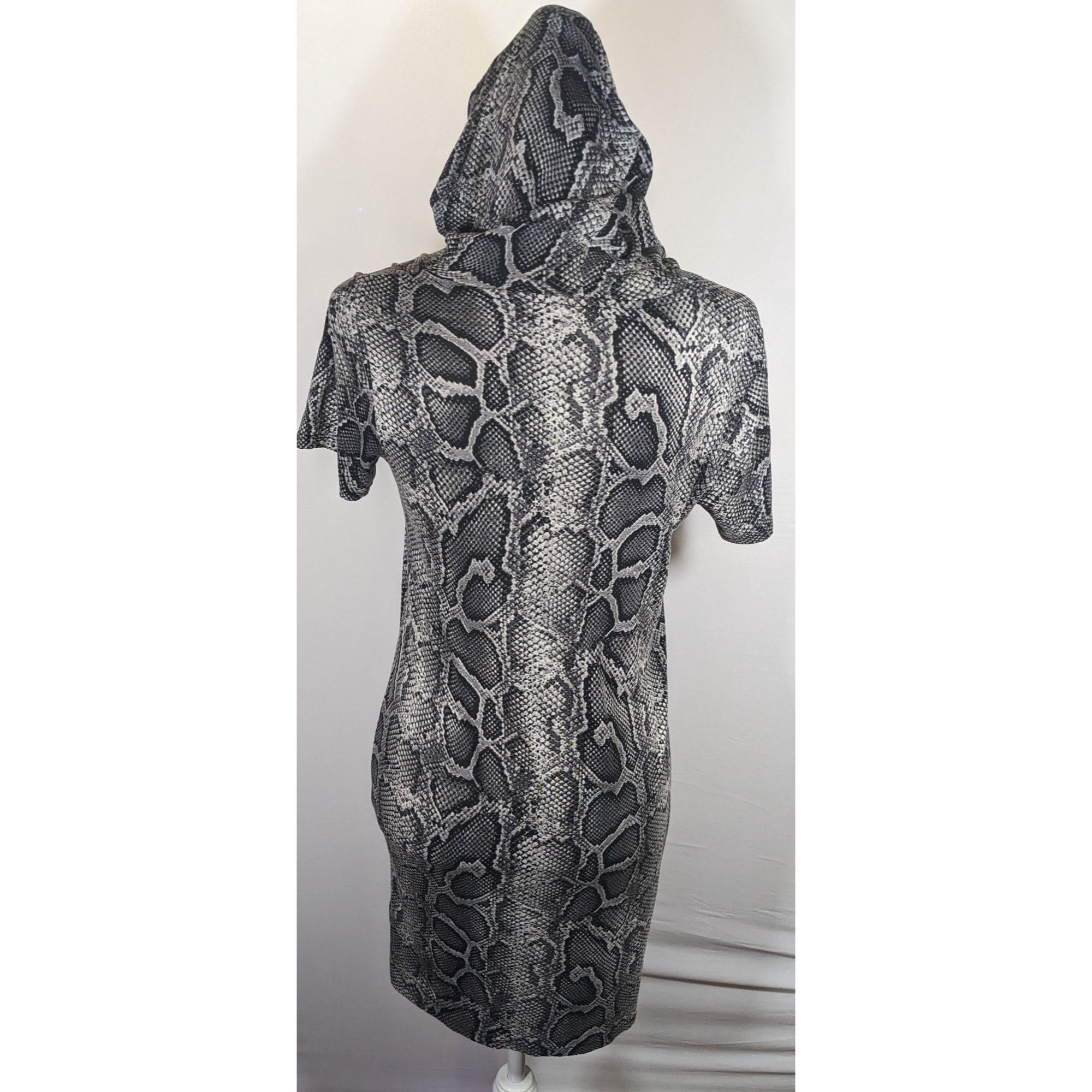 Michael Kors Michael Kors Snake Skin Print Hooded Lounge Dress Size S / US 4 / IT 40 - 9 Thumbnail