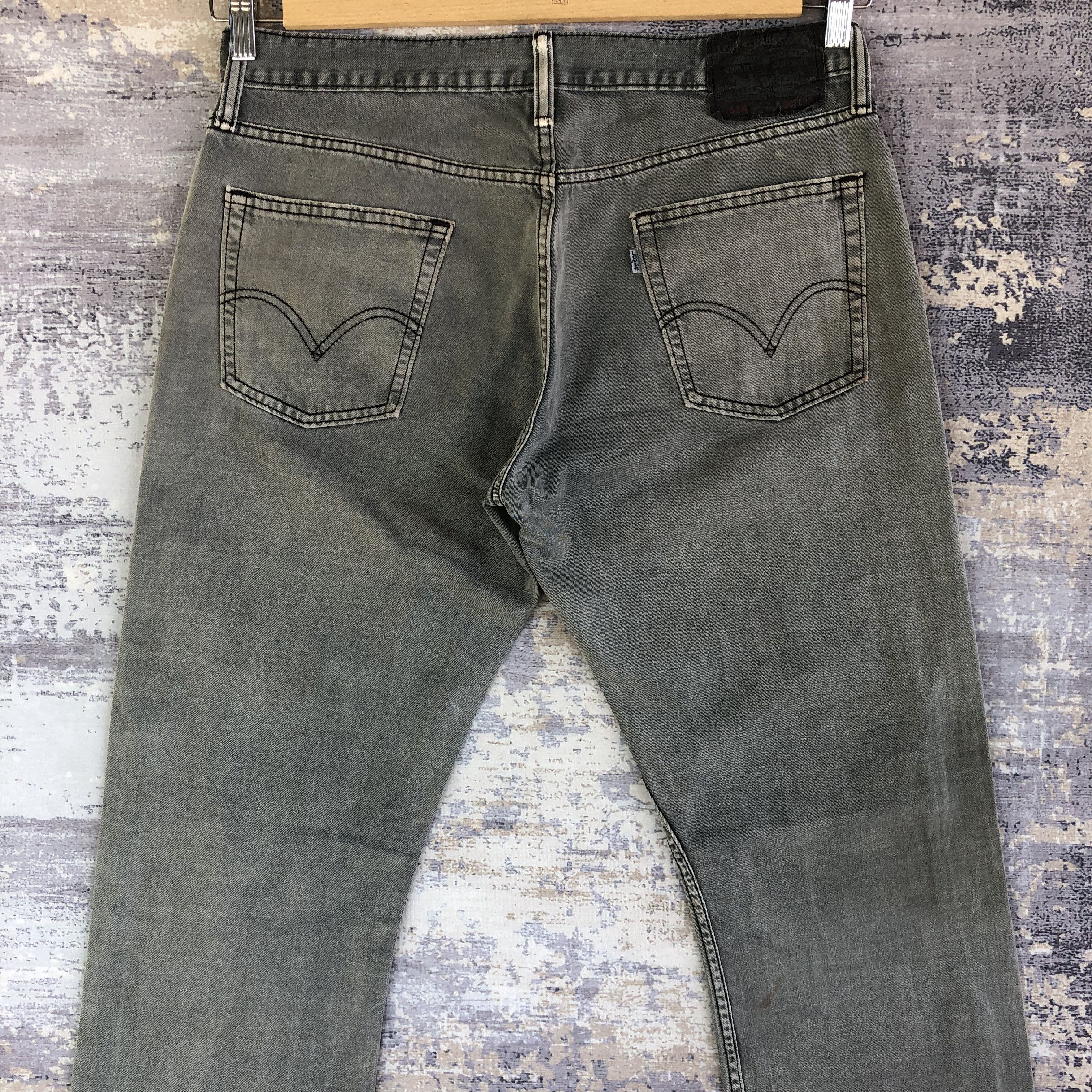 Levi's Vintage Levis Super Black Ash Gray Jeans Levi's 514 Denim Size US 34 / EU 50 - 3 Thumbnail