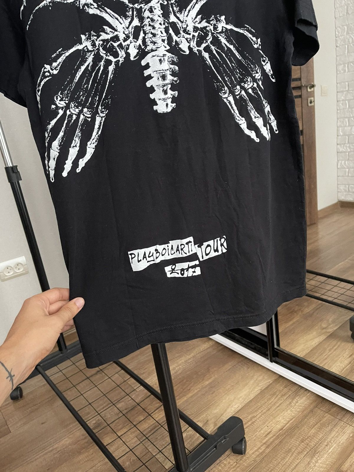 AWGE Playboi Carti Butterfly Skull T-Shirt Tee Rap Hip Hop Size US M / EU 48-50 / 2 - 12 Thumbnail