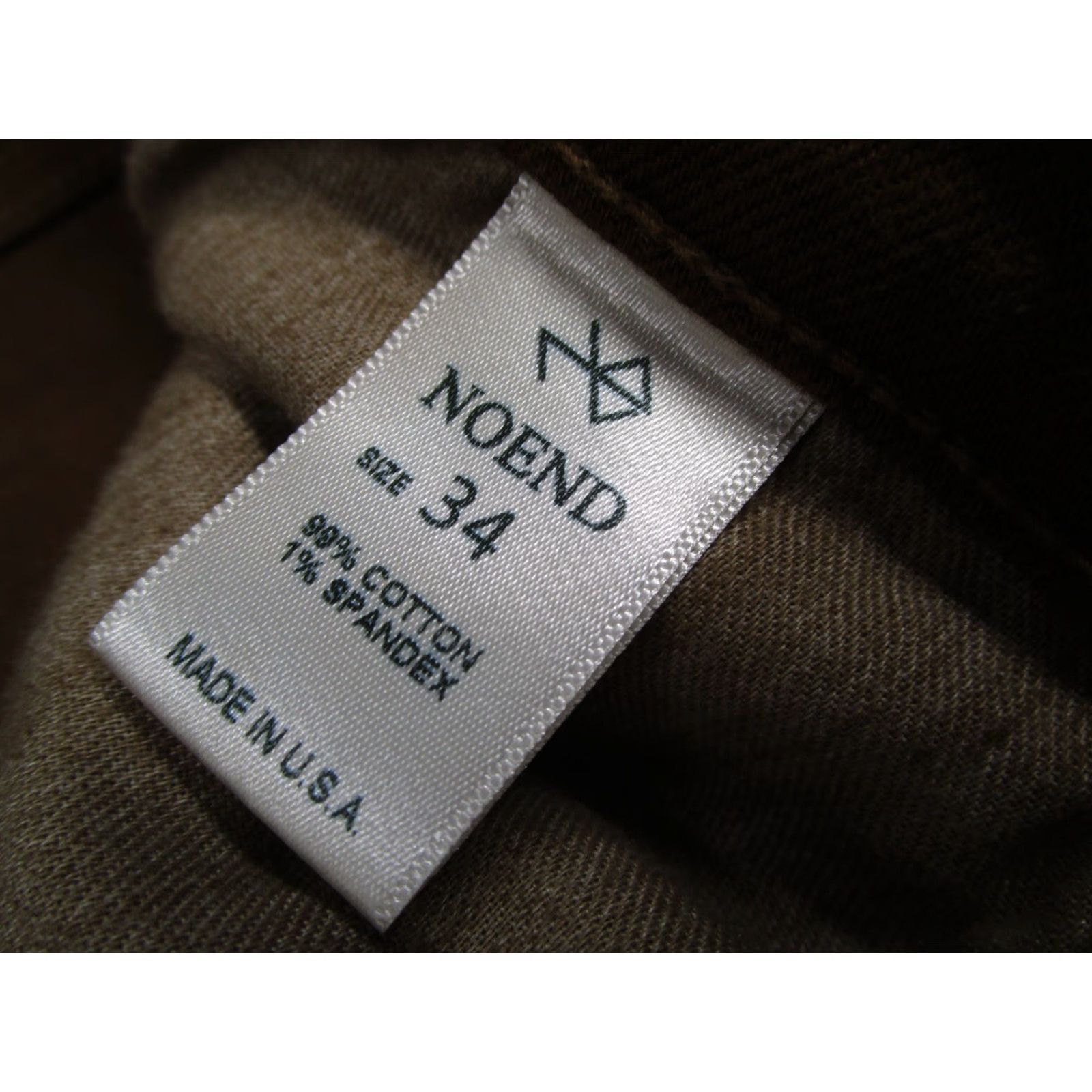Denime VINTAGE Noend Mens Jeans Skinny Denim 34 Brown Cotton Blend Made in USA 30in Inseam Size US 34 / EU 50 - 3 Thumbnail