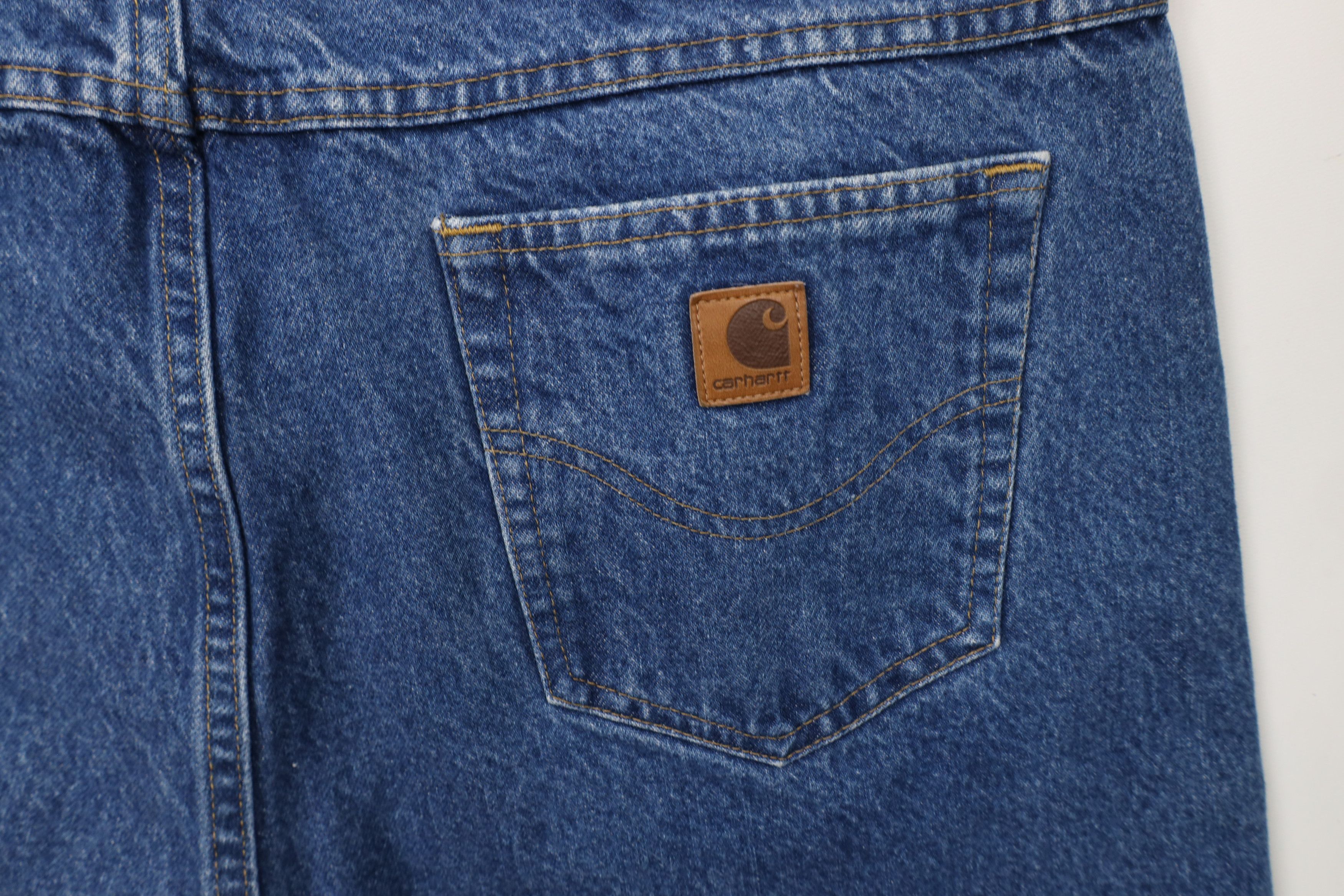 Carhartt × Vintage Vintage Carhartt Out Relaxed Fit Tapered Leg Denim Jeans Size US 42 / EU 58 - 12 Thumbnail