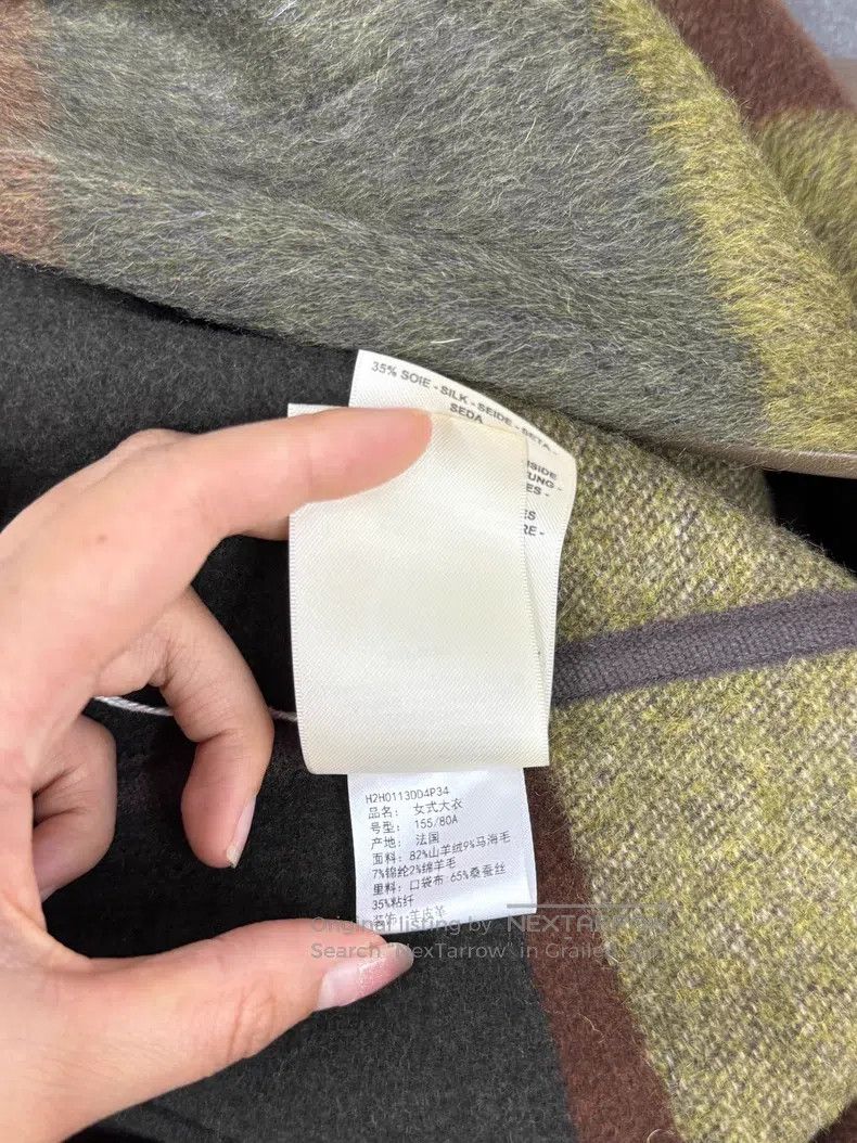 Hermes Hermes Patchwork cashmere and mohair coat Size XXS / US 00 / IT 34 - 7 Thumbnail