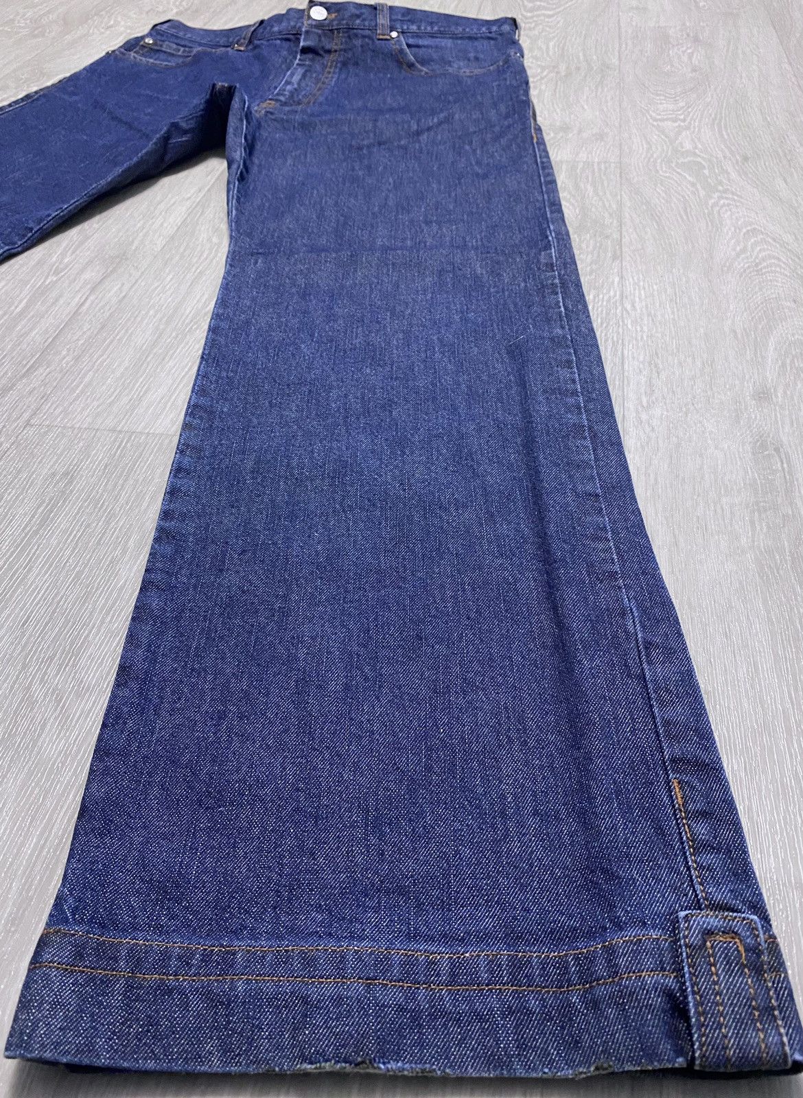 Versace Vintage Gianni Versace Sport Straight Cotton Navy Jean Denim Size US 34 / EU 50 - 8 Thumbnail
