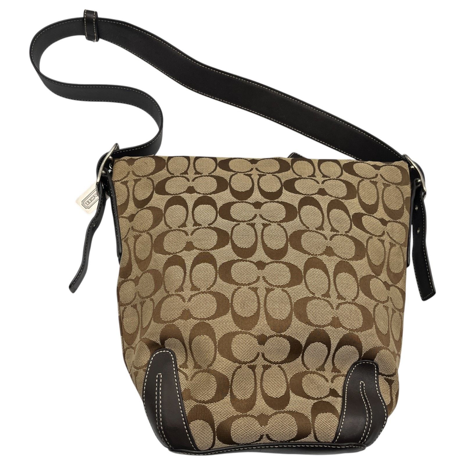 Coach Coach Signature Monogram Canvas Leather Bucket Shoulder Bag Size ONE SIZE - 2 Thumbnail
