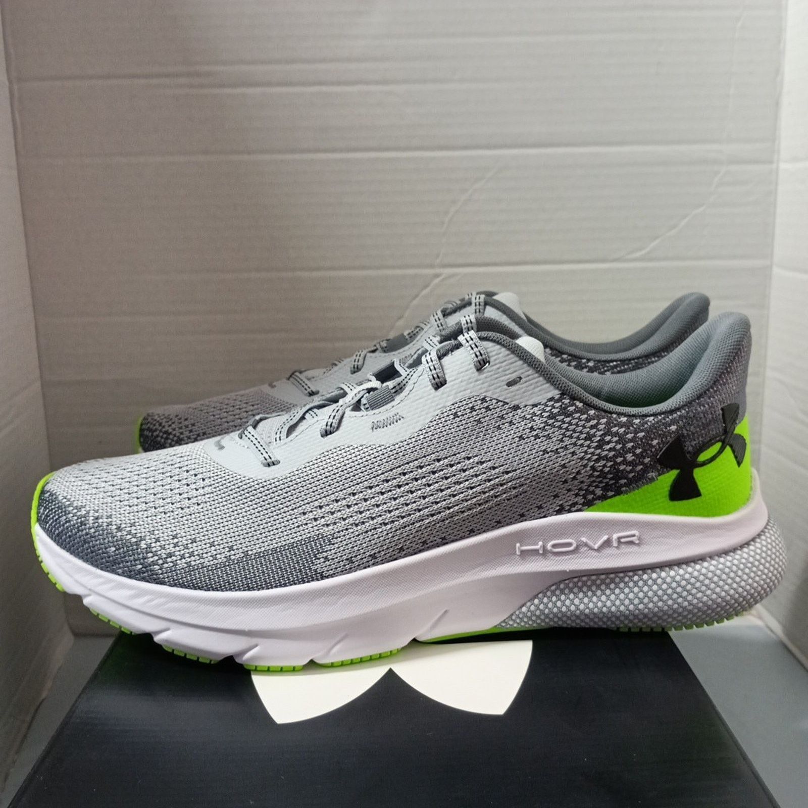 Under Armour Under Armour Turbulence 2 Men's Size 11.5 Gray / Neon Green Size US 11.5 / EU 44-45 - 4 Thumbnail