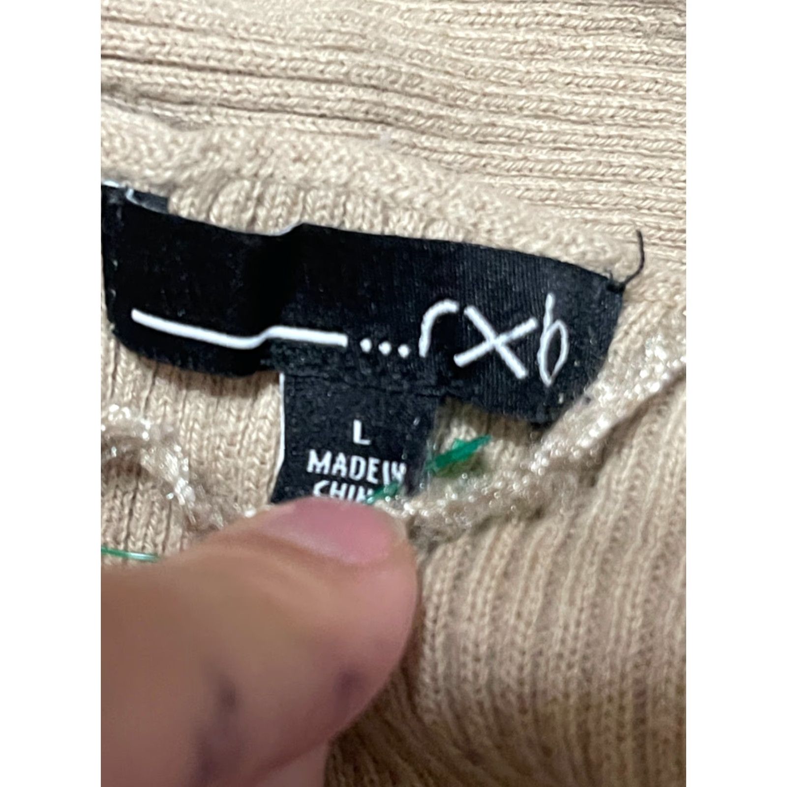 Vintage VINTAGE? No — RXB Cardigan Sweater Ladies Large Black Brown Open Long Sleeve Knit Acrylic Regular Fit Size L / US 10 / IT 46 - 5 Thumbnail