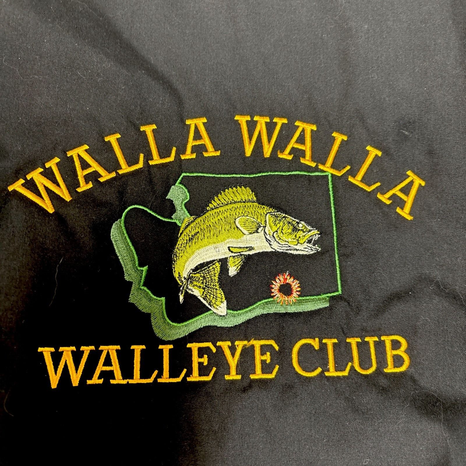 Other Vtg Fishing Club Bomber Jacket Mens XL Black Embroidered Can Size US XL / EU 56 / 4 - 5 Thumbnail