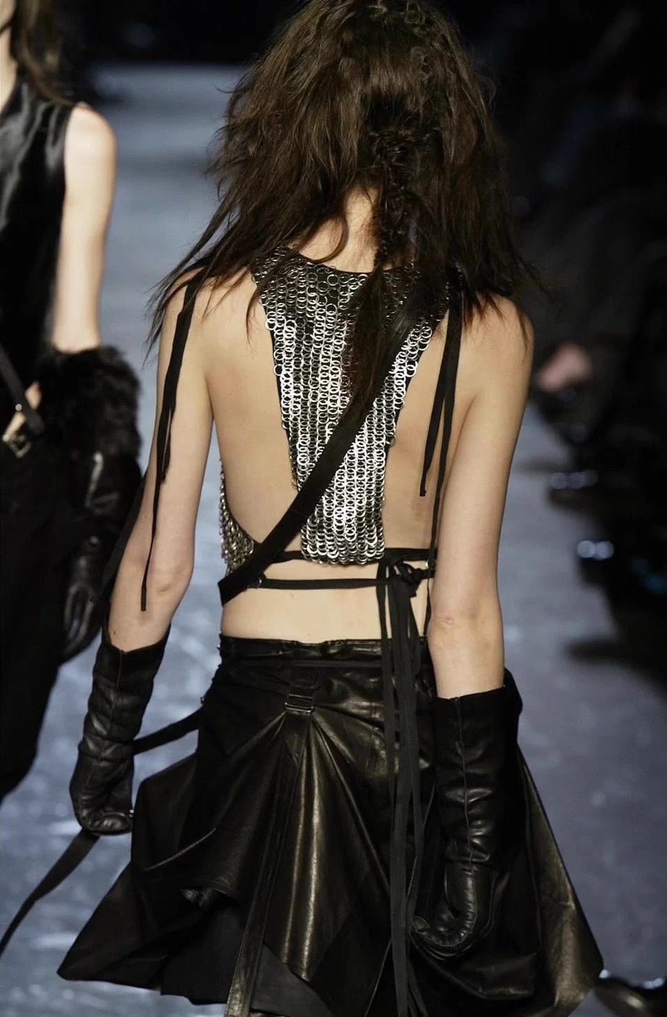 Ann Demeulemeester Ann Demeulemeester 2004AW Leather Slip Skirt 36 waist adjust Size 25" / US 0 / IT 36 - 2 Thumbnail