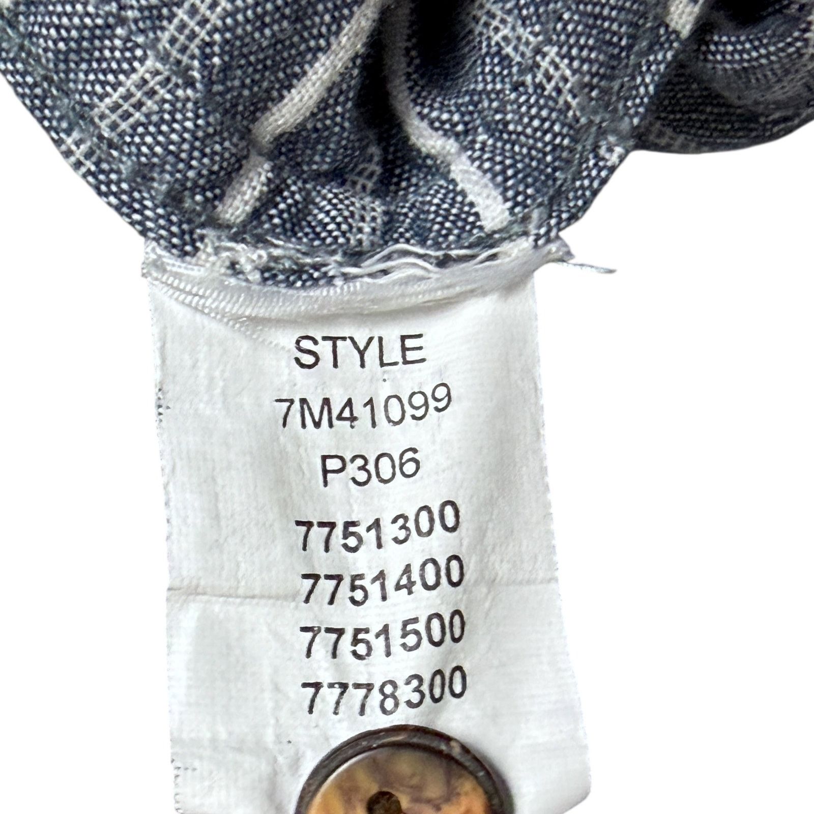 Lucky Brand Lucky Brand XL Striped Linen Blend Hooded Button-Up Shirt Size US XL / EU 56 / 4 - 6 Thumbnail