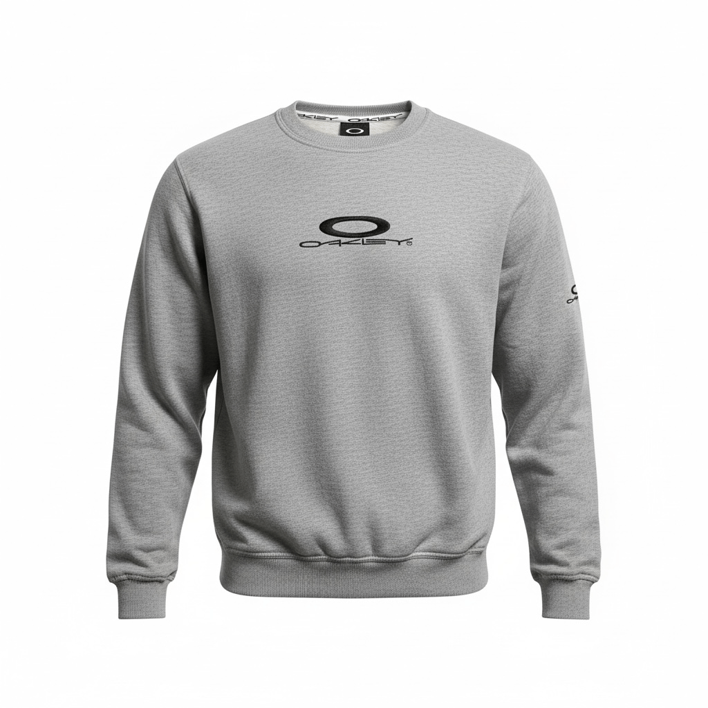 Oakley NWT Oakley Men's Medium Grey Crewneck Sweatshirt Large Back Size US M / EU 48-50 / 2 - 13 Thumbnail
