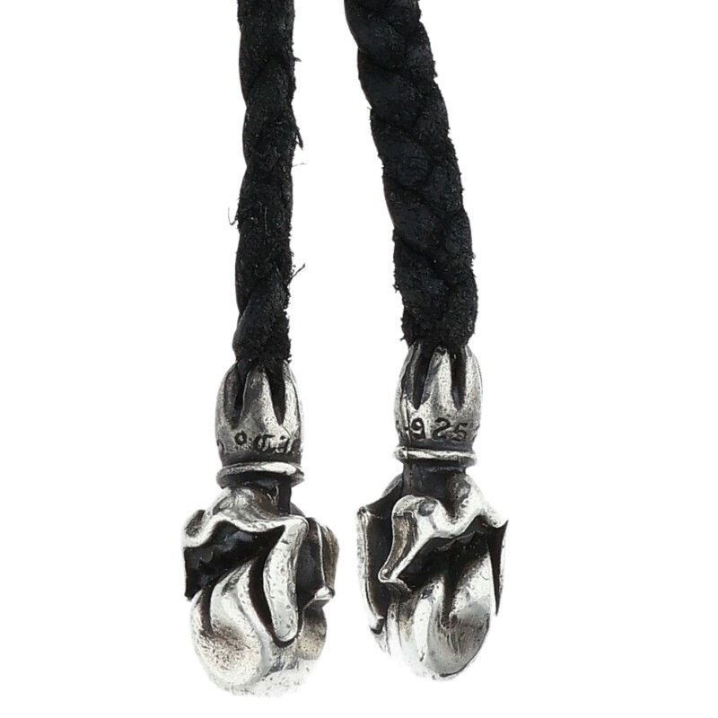 Chrome Hearts Chrome Hearts Leather Braid Silver Necklace Size ONE SIZE - 3 Thumbnail