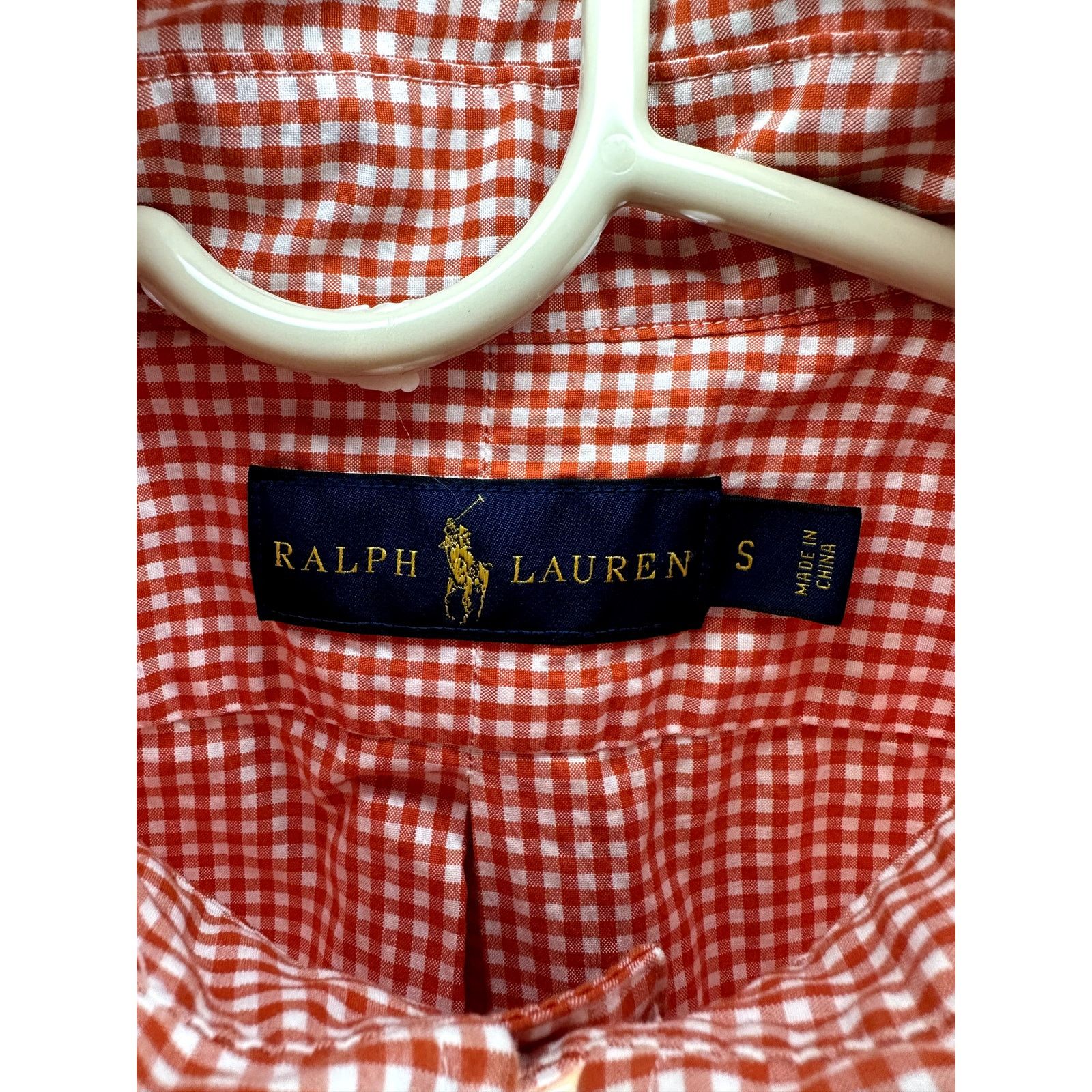 Ralph Lauren Ralph Lauren Check Long Sleeve Button Down Shirt Orange S Size US S / EU 44-46 / 1 - 2 Thumbnail