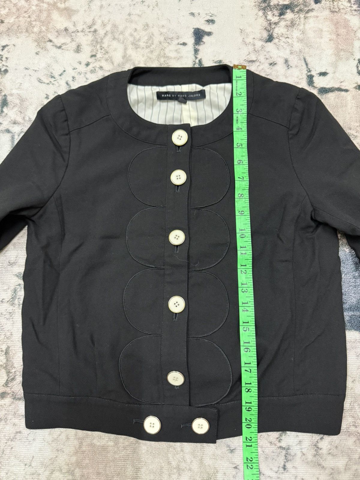 Marc by Marc Jacobs Marc by Marc Jacobs Button Up Black Cardigan Jacket Size XS / US 0-2 / IT 36-38 - 14 Thumbnail